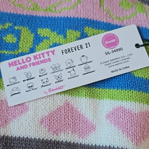 Hello Kitty & Friends Keroppi Sweater Vest Size 2X Pink Grey Green V Neckline - Picture 3 of 14